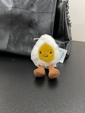 Jellycat Amuseables Boiled Egg Keychain   Soft Plush Bag Charm Toy Gift - NWT