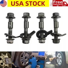 4PCS 12mm Cam Bolt Kit Adjustable Camber Correction Alignment for Four Wheel New
