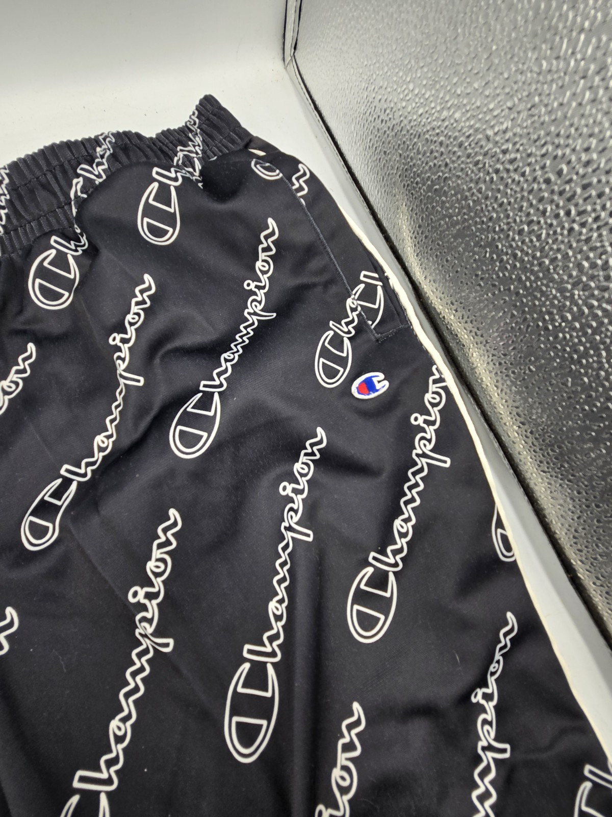 Champion Athletic Drawstring Pants Pattern Black … - image 2