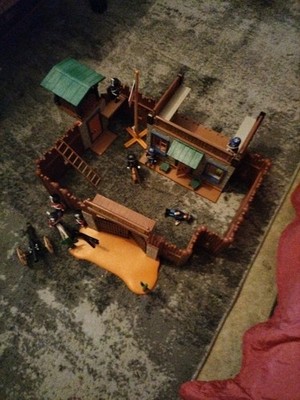 Playmobil 3023 Western Fort Eagle Nordstaatler mit Zubehör und Bauanleitung