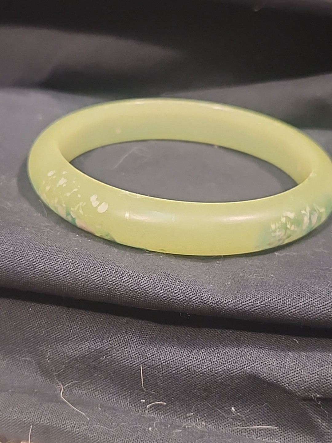 Green Painted Bangle Bracelet - image 3