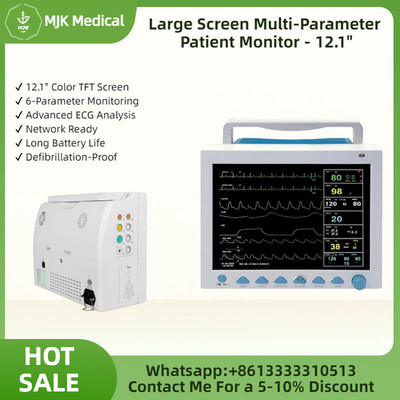 Large Screen Multi-Parameter Patient Monitor - 12.1'' Display for ECG, SpO2, NIBP