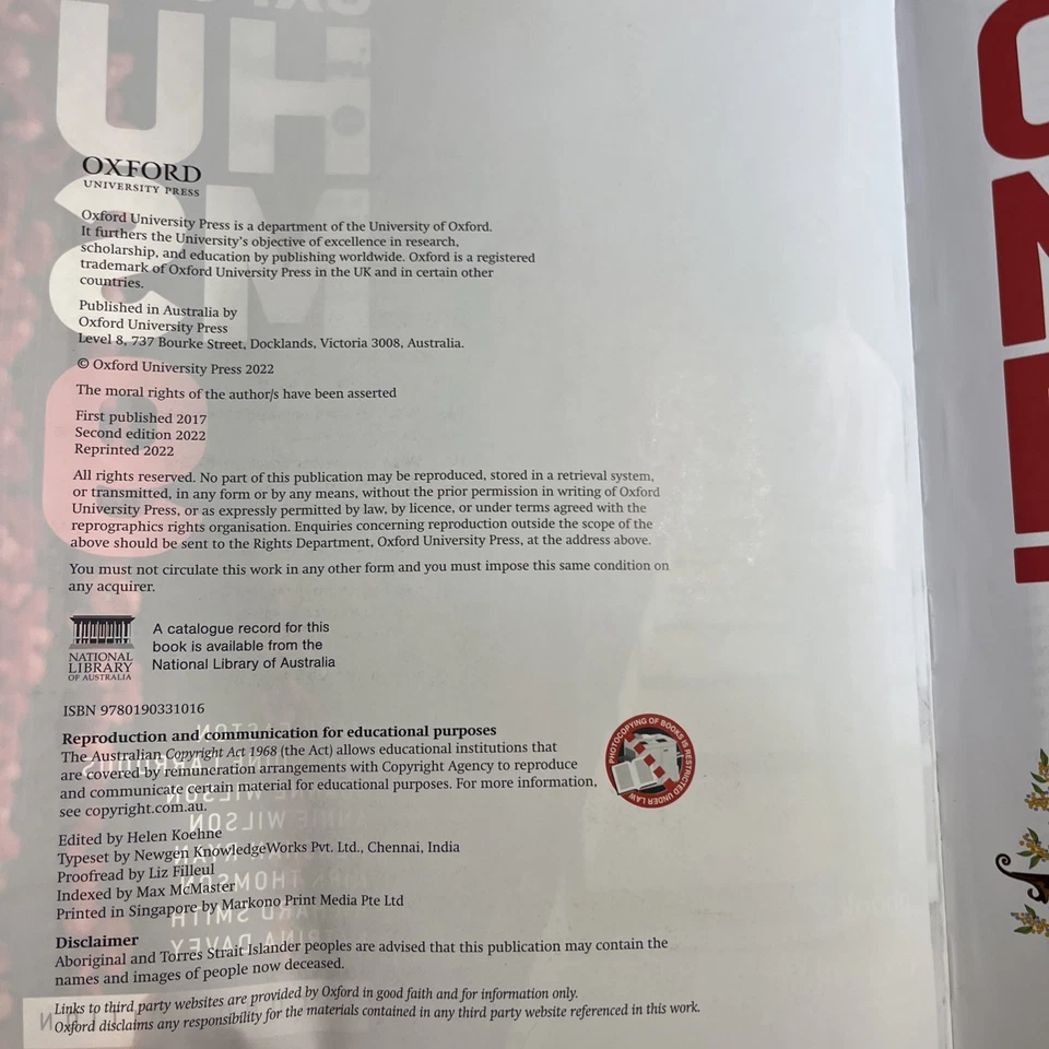 Oxford Humanities 9 HUMS Student Book Second 2nd Edition Victorian Curriculum - image 3 of 4