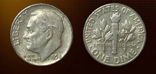 SILVER ROOSEVELT DIME: SCARCE 1958-P (XF) Extra Fine CONDITION! Ships Free!