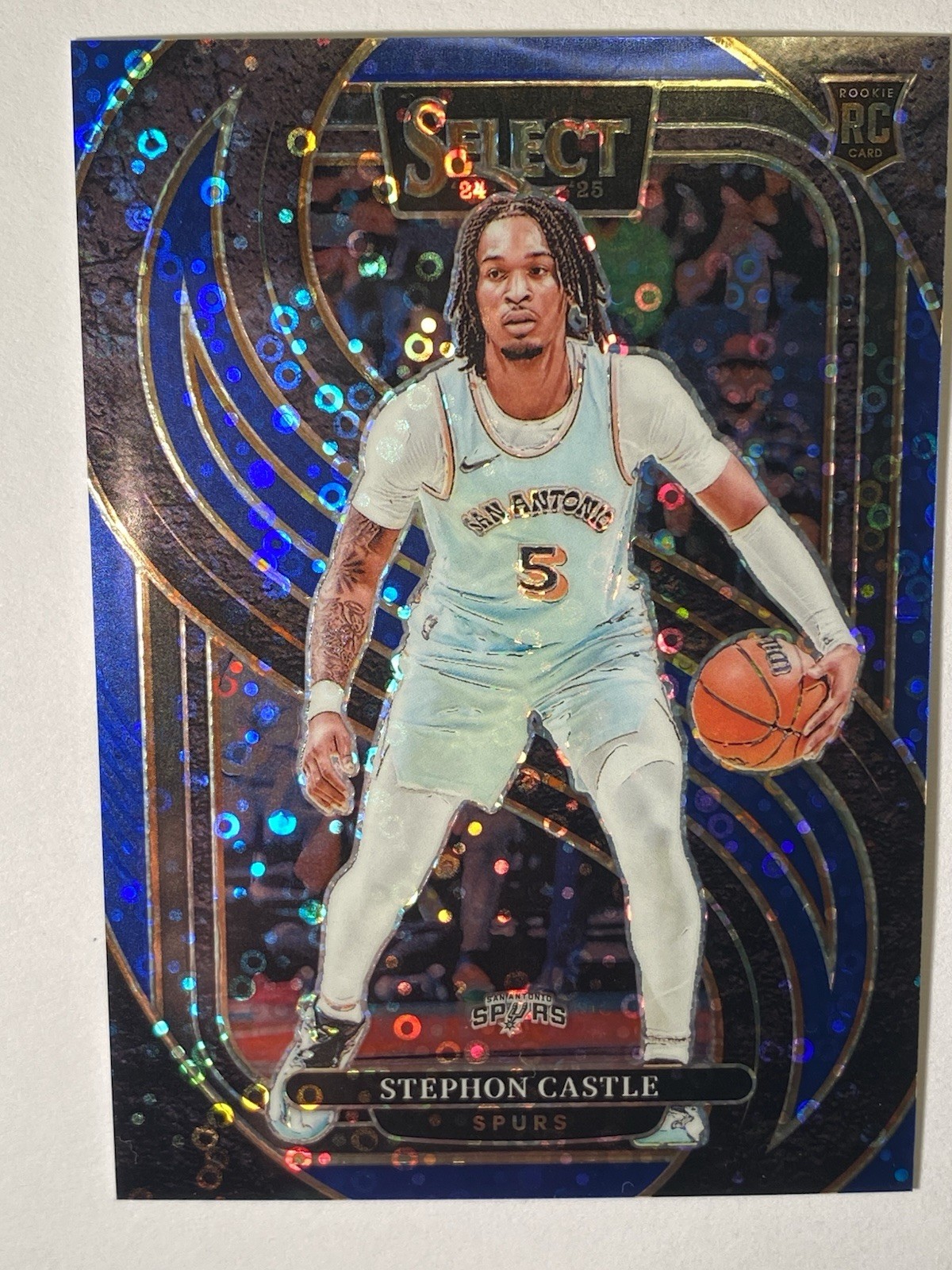 Stephon Castle /25 Rookie 2024-25 Panini Select Premier Level Blue Disco RARE!