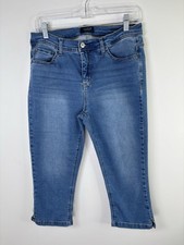 Curve Appeal Jeans Cropped Straight Leg Woman  s Size 12/31 Stretch 31x19.5