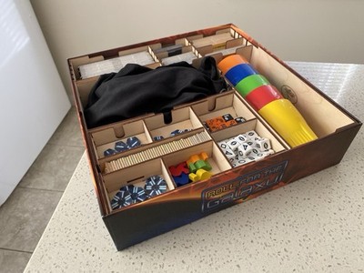 Roll for the Galaxy Board Game Wood Box Insert Organizer (Broken Token) Like New