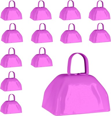 Windy City Novelties Metal Cowbell Novelty Noise Makers - 3 inch - 12 Pink 