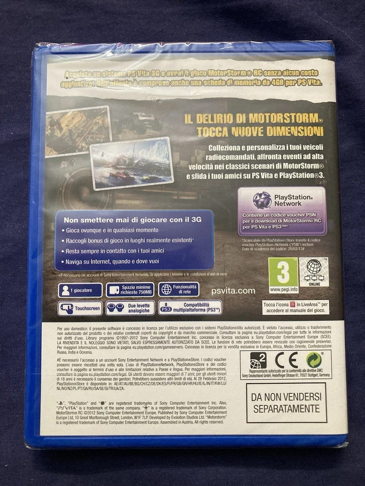 Motorstorm RC PS Vita - Artículo de Coleccionistas Ultra Raro (Código en Estuche / Sin Carro) ¡NUEVO! Foto 2 de 4