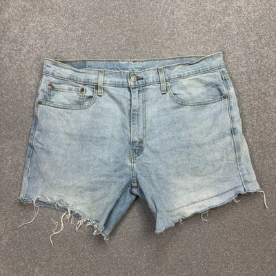 Short en denim Levis pour femme W36 bleu jorts maman rouge onglet année... - Photo 1/4