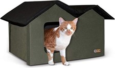Extra-Wide Outdoor Cat House Outside Pets Weatherproof Outdoor House Large Cats