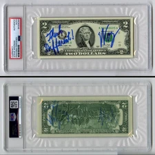 Steve Woz Wozniak SIGNED $2 Dollar Currency Encapsulated PSA AUTOGRAPHED Apple