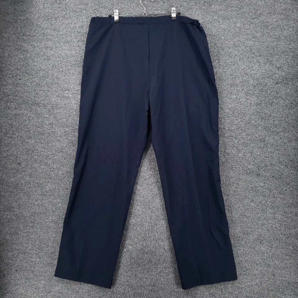 复古 Bolle 裤子女式 XL 特大号海军蓝条纹田径网球高尔夫 Y2K — 第 2/4 张图片