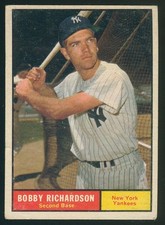 1961 Topps Baseball #180 BOBBY RICHARDSON New York Yankees Low-Grade