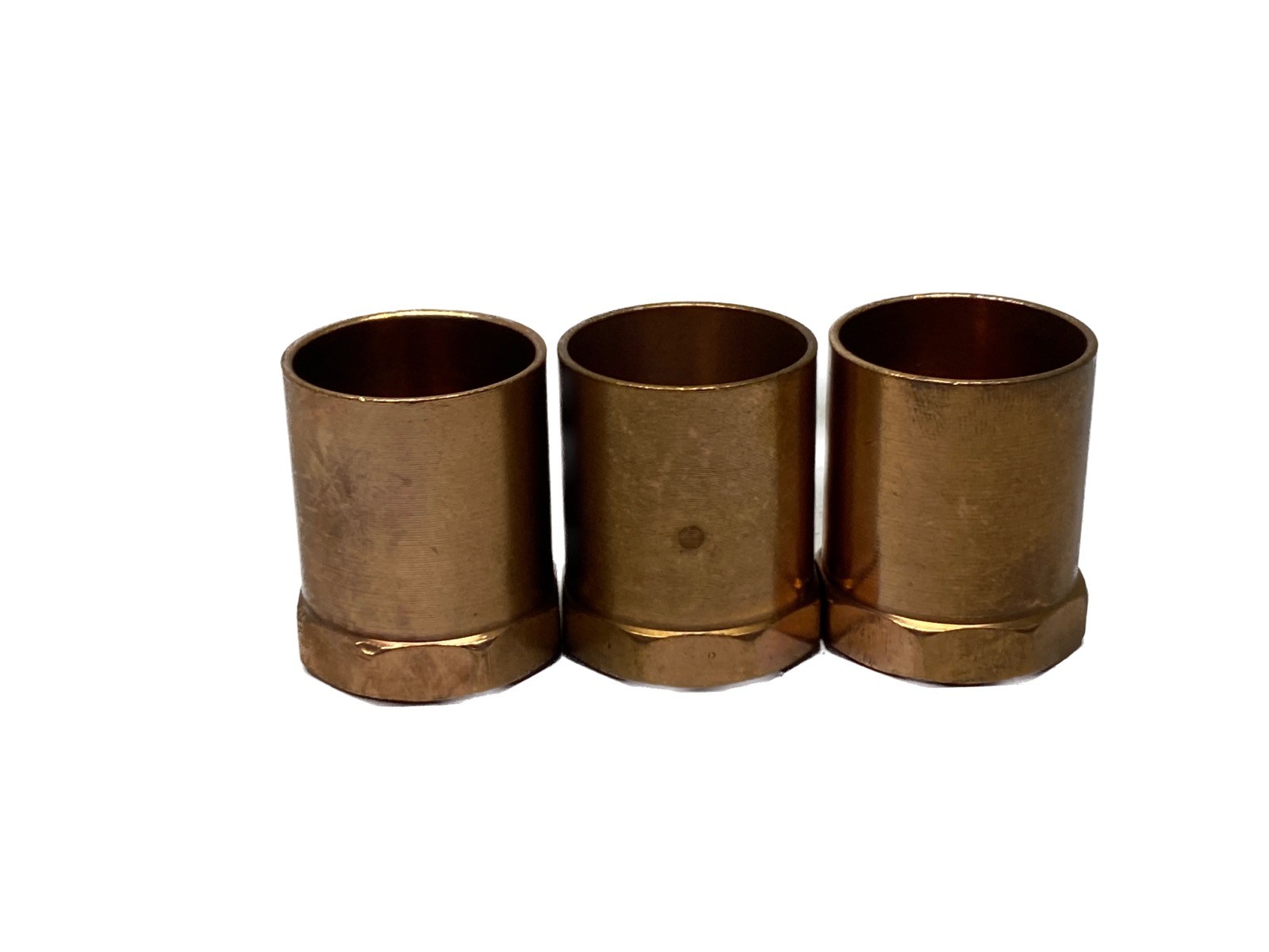 3 NOS Unbranded 1” C  x 3/4” FNPT Copper Sweat Pipe Adapter Fitting