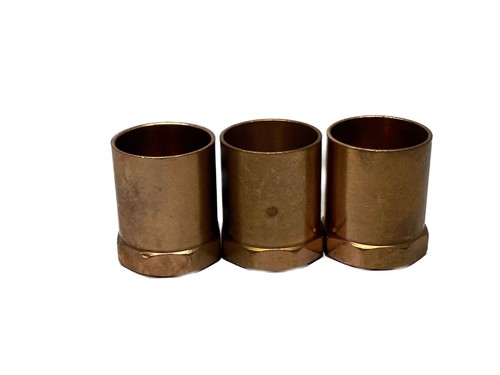 3 NOS Unbranded 1โ C x 3/4โ FNPT Copper Sweat Pipe Adapter Fitting