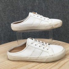 Crown Vintage Shoes Womens 9.5 M Floraine Slip On Mules Lace Up Sneakers White