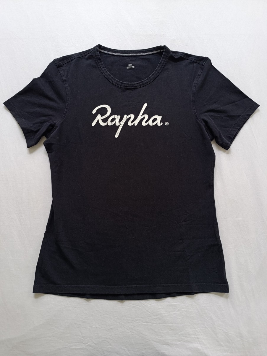 RAPHA Logo Printed Swains Lane Pro Cycling T-Shirt Top Black - Main Image