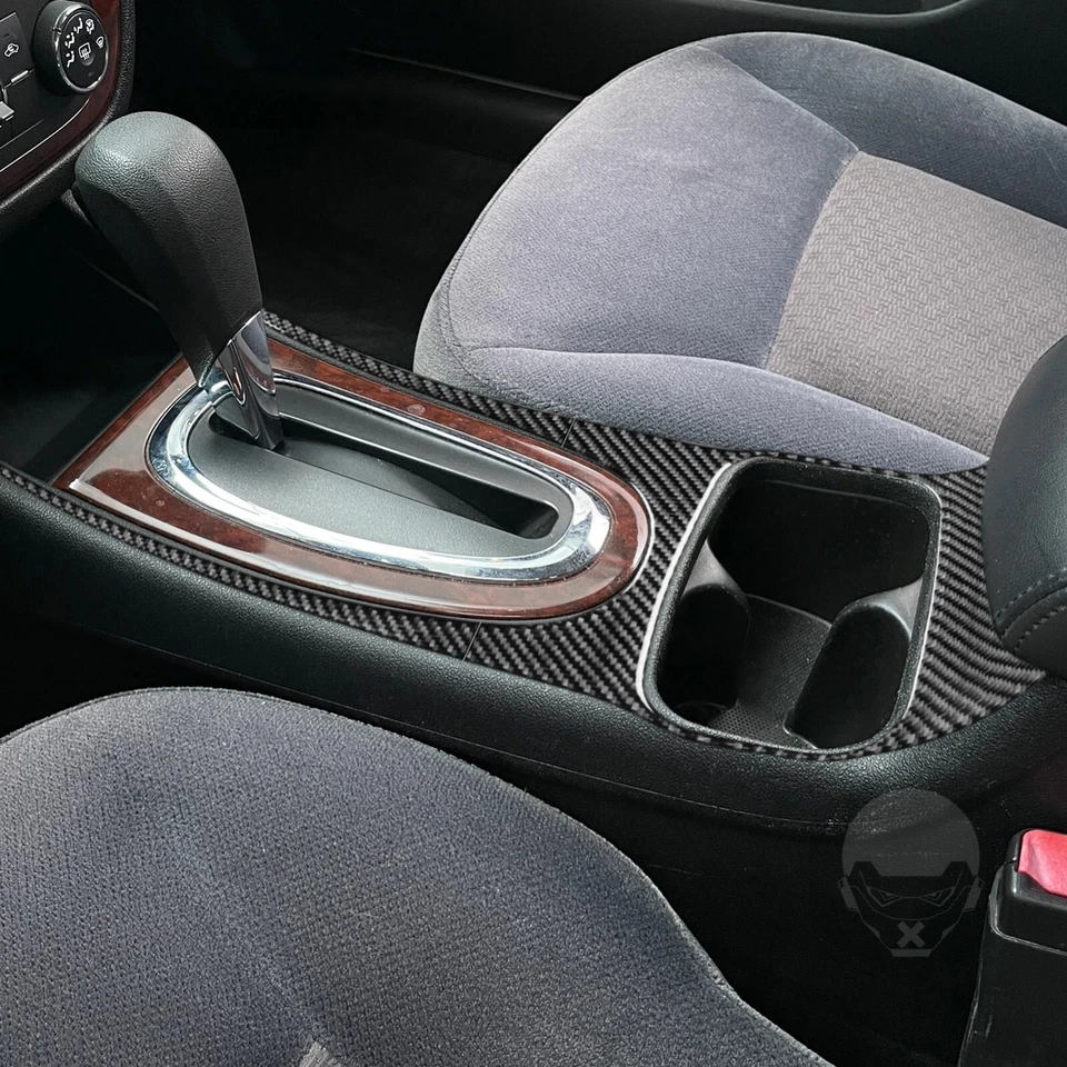 Fibra de carbono real para Chevrolet Impala 2006-2013 interior consola central moldura Foto 3 de 4