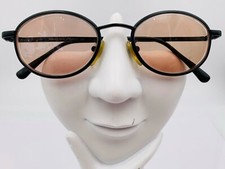 Vintage Vaurent 064 Black Metal Oval Sunglasses France FRAMES ONLY