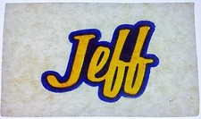 Original Vintage Jeff Mini Iron On Transfer
