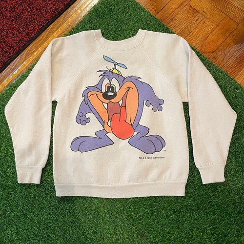 VTG 90s Looney Tunes TAZ - TINY TOONS DIZZY DEVIL - Youth XL Sweatshirt RARE ‘93 - Picture 11 of 21