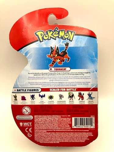 New Sealed Nintendo Pokemon 2018 Torracat Battle Figure Articulated WCT - Picture 2 of 2