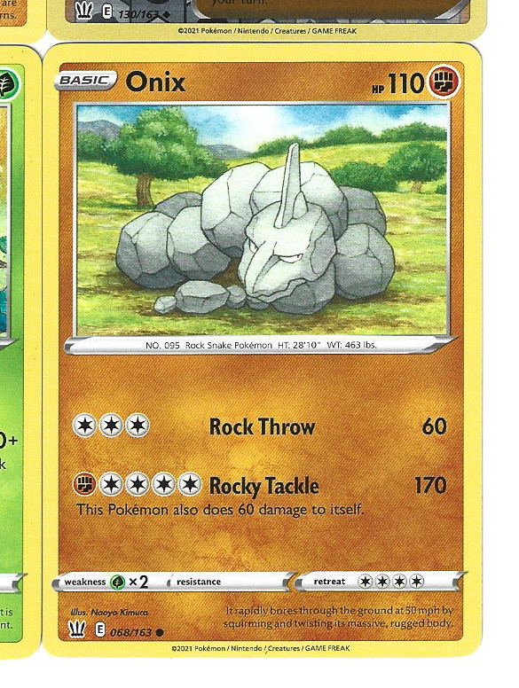 ONIX - 68/163 - Pokemon Sword & Shield - Battle Styles - ( o )