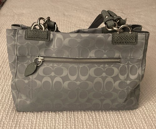COACH Penelope Snakeskin Trim Carryall NWT - Picture 5 of 7