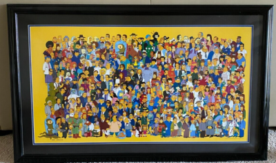FRAMED THE SIMPSONS WHERE'S BART LITHOGRAPH PRINT MATT GROENING | eBay