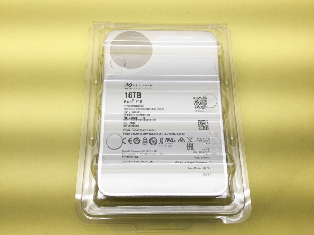 SEAGATE EXOS X16 16TB 7.2K SATA 6Gb/s 256MB 3.5IN HDD