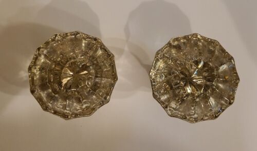 Vintage 12 Point Glass Door Knobs  - Picture 1 of 4