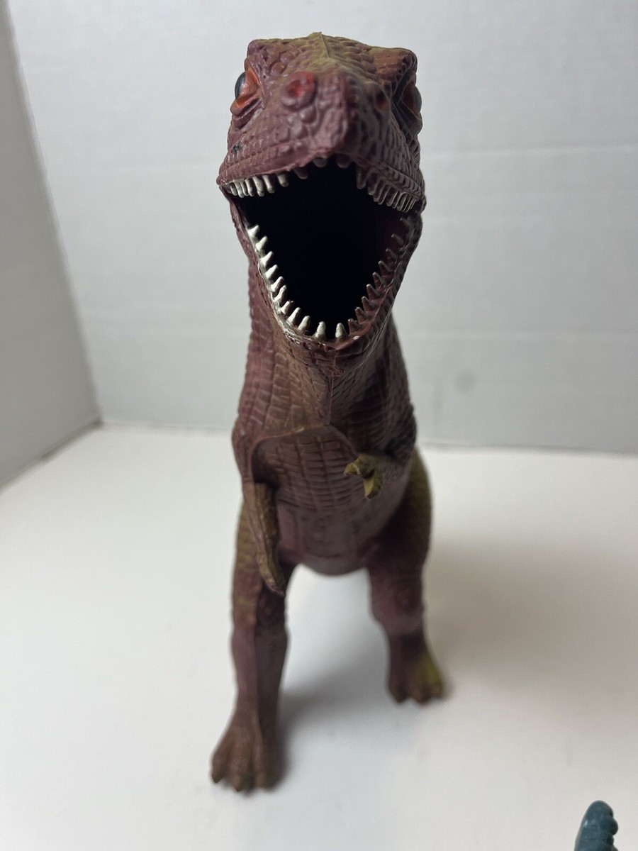 💥Vintage 1980s Tyrannosaurus Rex T-Rex 11” Dinosaur Figure Toy HK