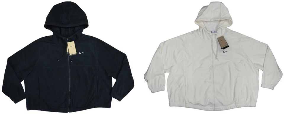 Nike Therma Fit Plus Size Hooded Cropped Full Zip Fleece Women's Jacket NWT $85