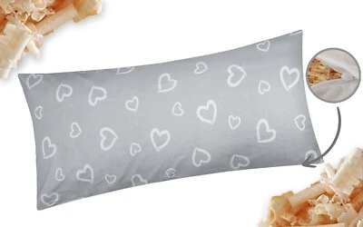 HEUBERGSHOP Zirbenkissen Herzen 36x80 cm die Kraft aus den Alpen Zirbenspäne 100% Baumwolle