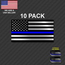 10 Police Officer American Flag Thin Blue Line Decal Sticker Blue Lives Matter