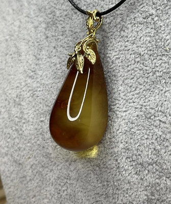 NATÜRLICHER BALTISCHER BERNSTEIN Anhänger. Cognac Bernstein Stein ANHÄNGER mit Sterlingsilber