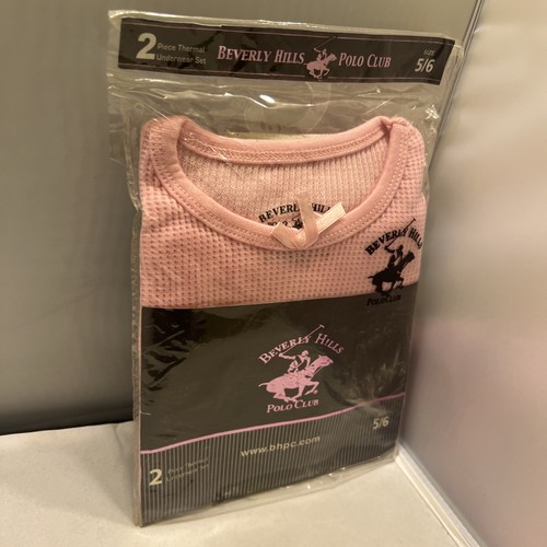 Girls Thermal Underwear Set Size 5/6 Pink 2-Piece - Picture 4 of 14
