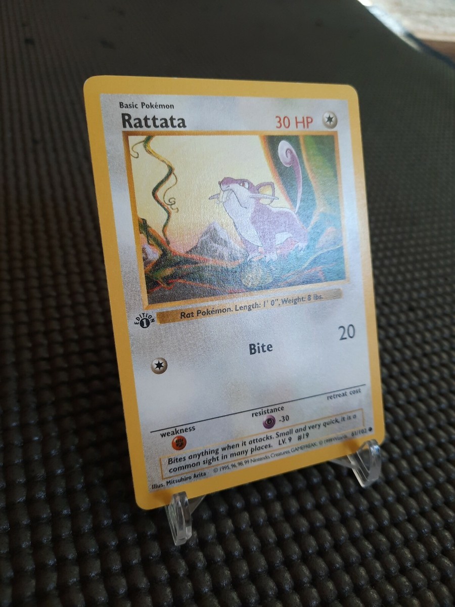 1999 1st Edition Shadowless Base Set Rattata 61/102 Vintage LP TCG Pokemon | eBay 1999 1st Edition Shadowless Base Set Rattata 61/102 Vintage LP TCG Pokemon | eBay