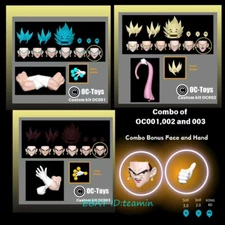 OC Toys Dragon Ball Vegetto 1/12 Head Sculpt Kit 3pcs/set With bonus Stock