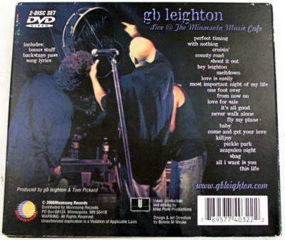 GB Leighton - Live @ The Minnesota Music Cafe (2 Disc DVD Set) | eBay