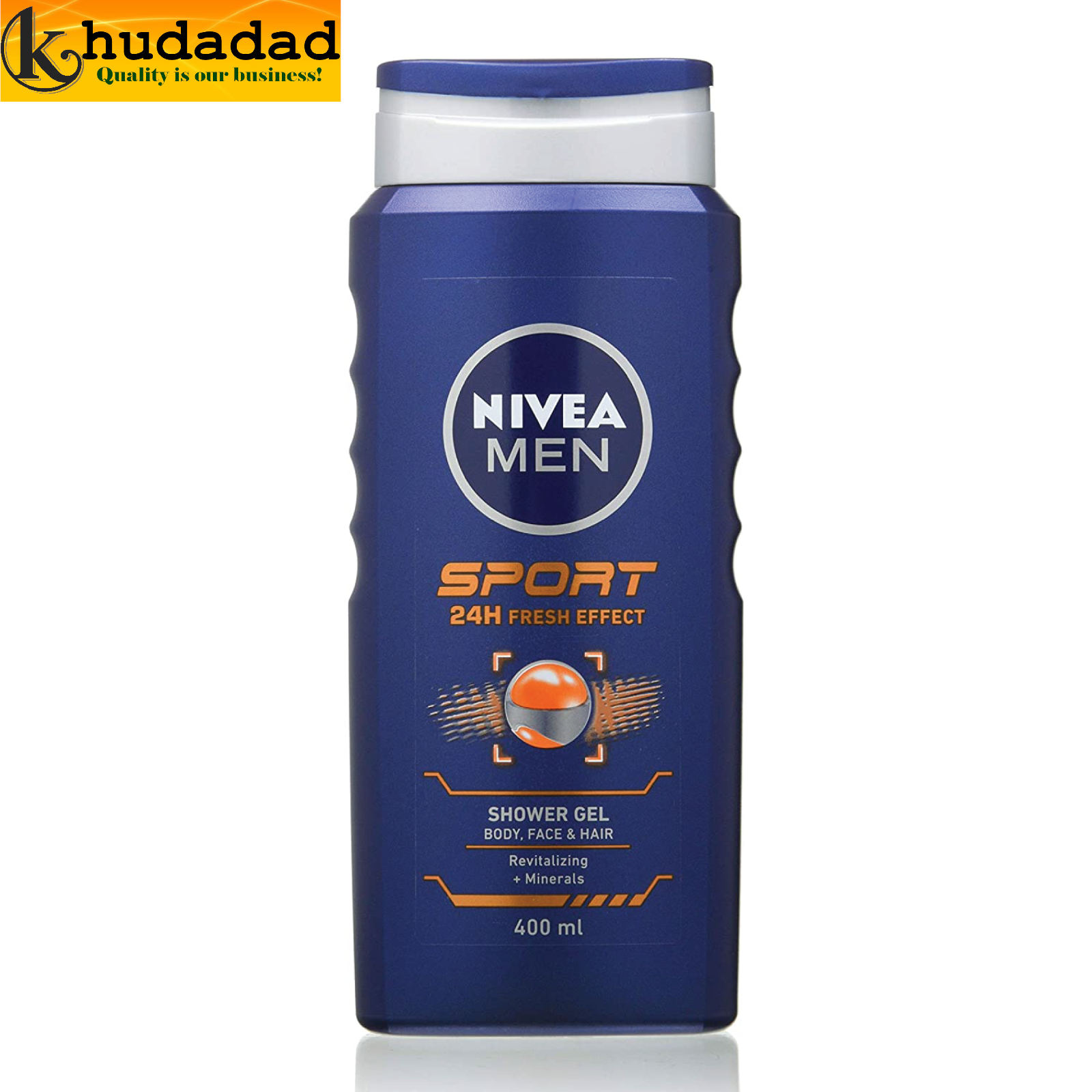 NIVEA Men Sport Shower Gel AntiBacterial Body Wash, Pack of 6 (6 x