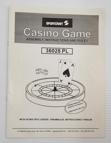 *Q) Sportcraft Casino Game Craps Roulette Blackjack Wooden Tabletop - Picture 6 of 16