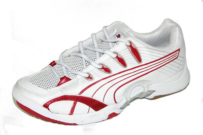 PUMA ACCELERATE V Damen Hallenschuhe Indoor 184079 weiß/rot