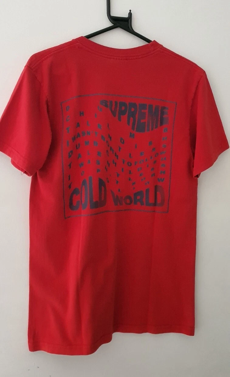 T shirt SS16 Supreme Cold World rouge taille M moyen