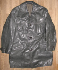 Mezza Lunghezza Nikator Uomo- Giacca di Pelle/Cappotto IN Grigio Scuro IN Circa