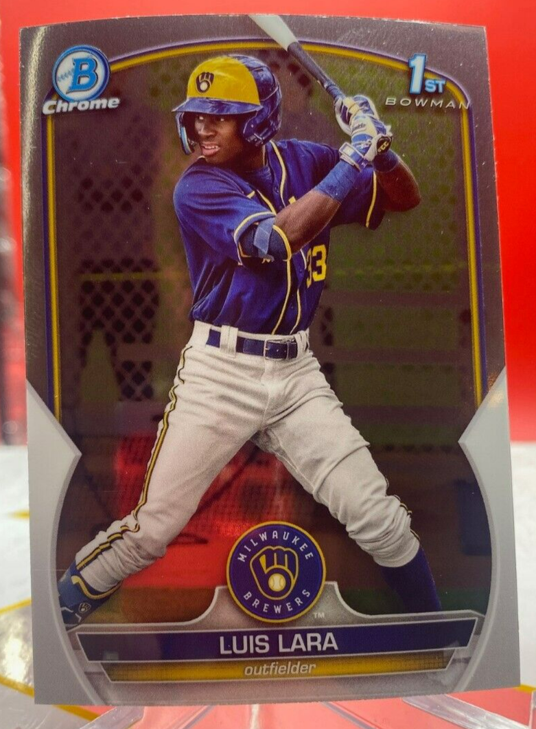 2023 1st Bowman Chrome BCP100 Luis Lara Milwaukee Brewers Baseball
