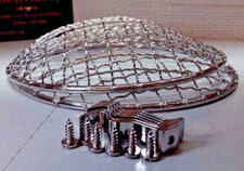 Classic Car Rally Headlamp Stone Guards 5 3/4 Inch Stainless Protectors Pair