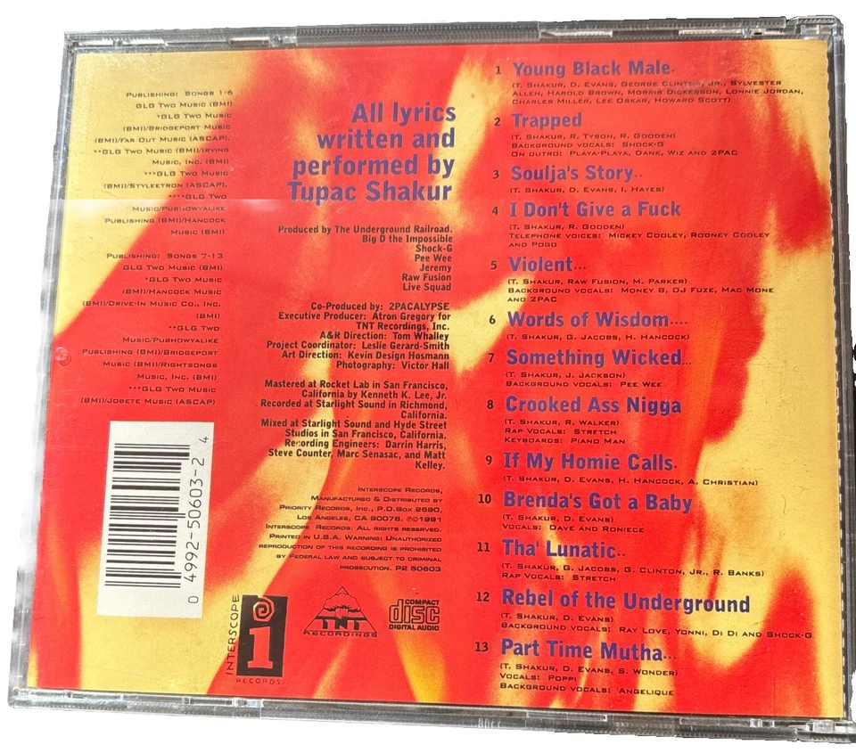 2Pac 2Pacalypse Now CD 1998 Tupac Shakur  Rap Hip-Hop Explicit Foto 2 de 4
