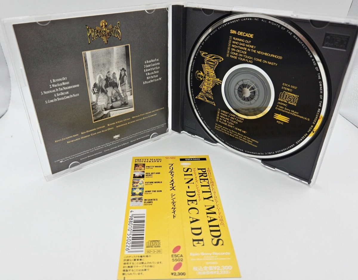 PRETTY MAIDS SIN-DECADE Japan CD ESCA 5502 w/OBI Please Don PRETTY MAIDS SIN-DECADE Japan CD ESCA 5502 w/OBI Please Don